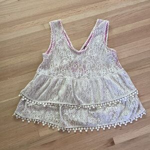 Free People Crochet Tiered Top